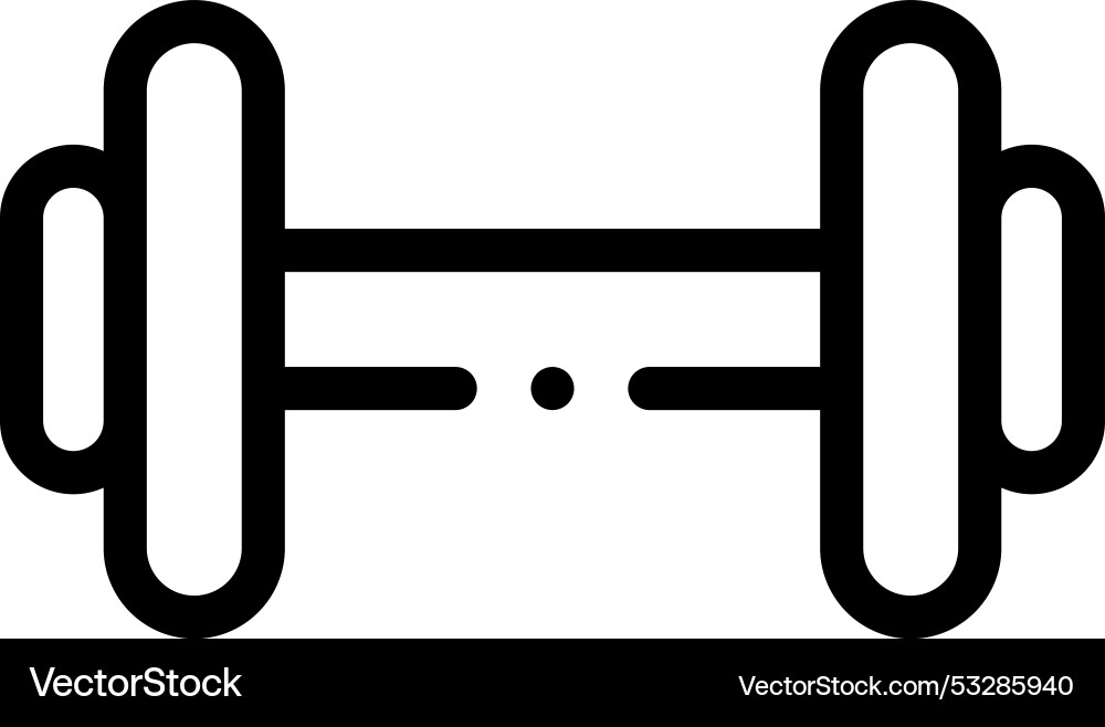 Dumbbell icon thin linear style design isolated Dumbbell icon thin linear style design isolated vector image