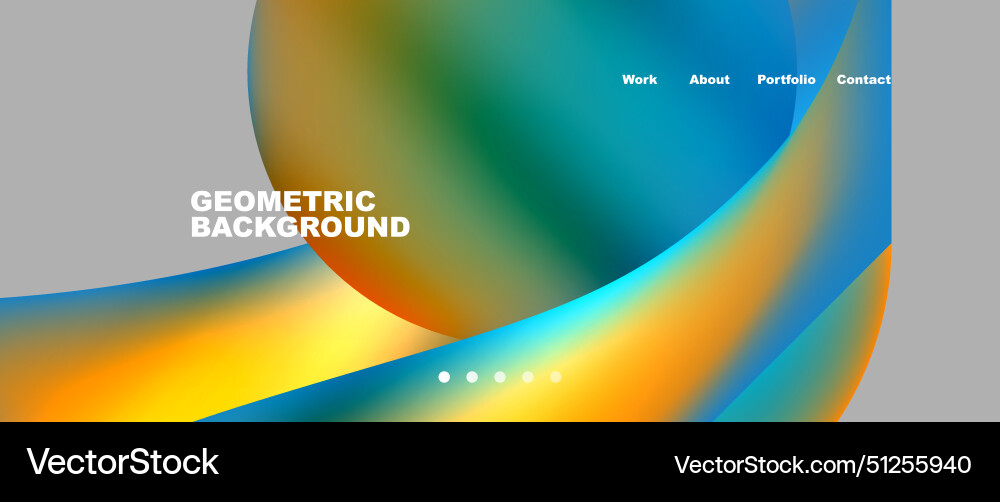 Dynamic flowing shapes concept design composition Vector Image