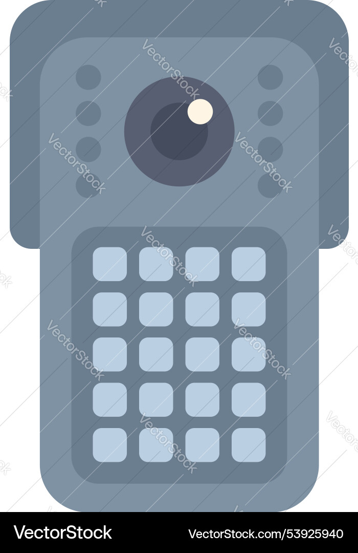 Modern intercom device with camera and buttons Modern intercom device with camera and buttons vector image