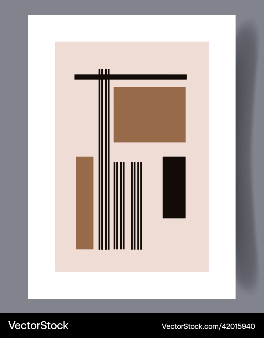 Scandinavian Minimalist Print Set Vector Image