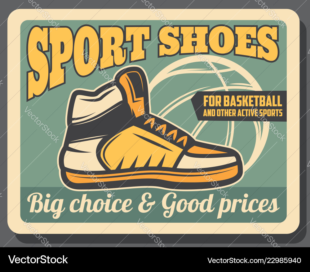 Sportliche Sneaker Poster Vektorbild