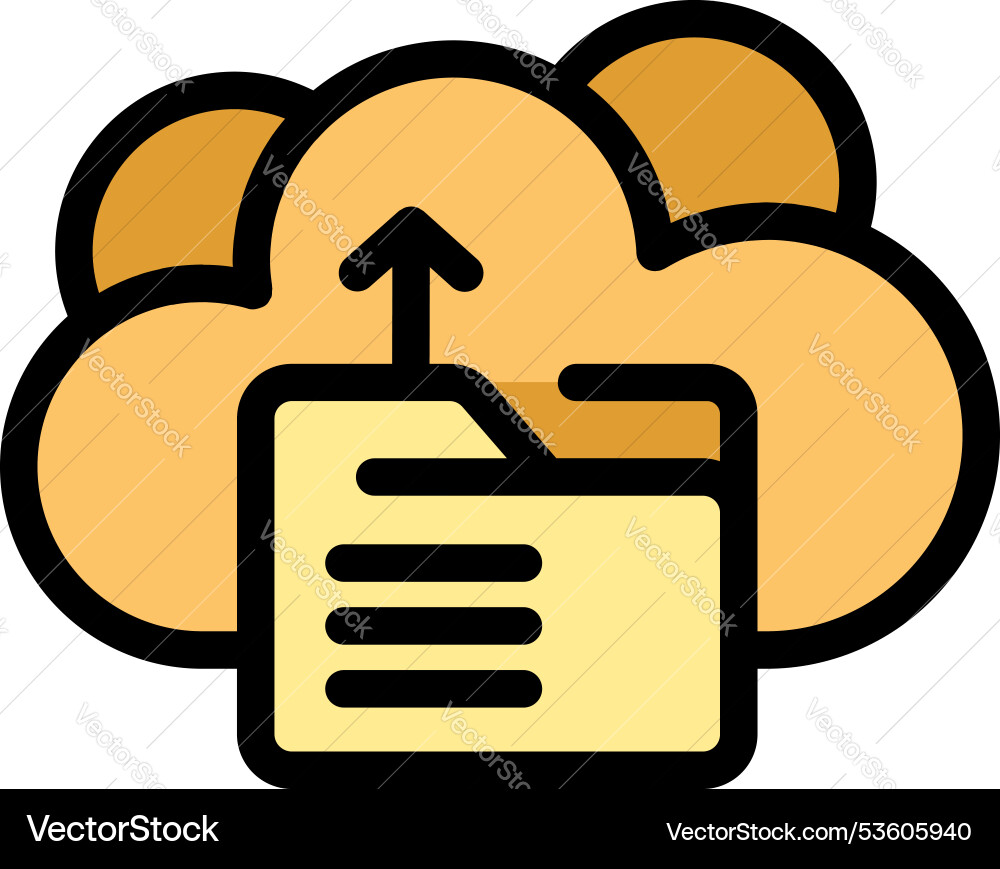 Uploading documents folder to cloud storage icon Vector Image