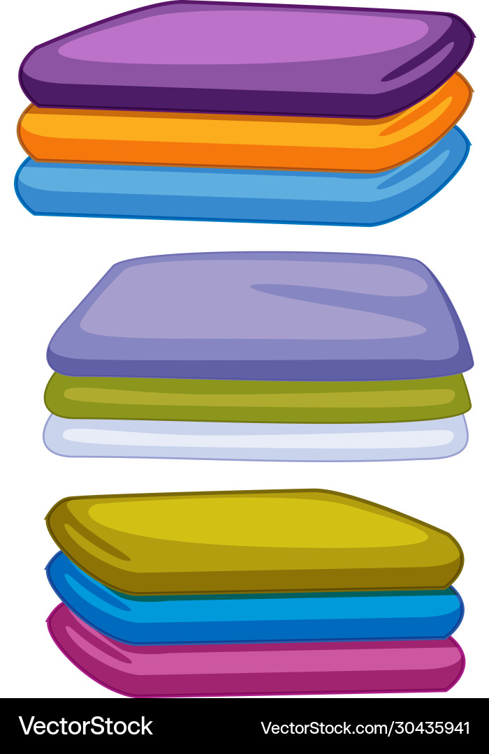 Colorful Towel Stacks Vector Image