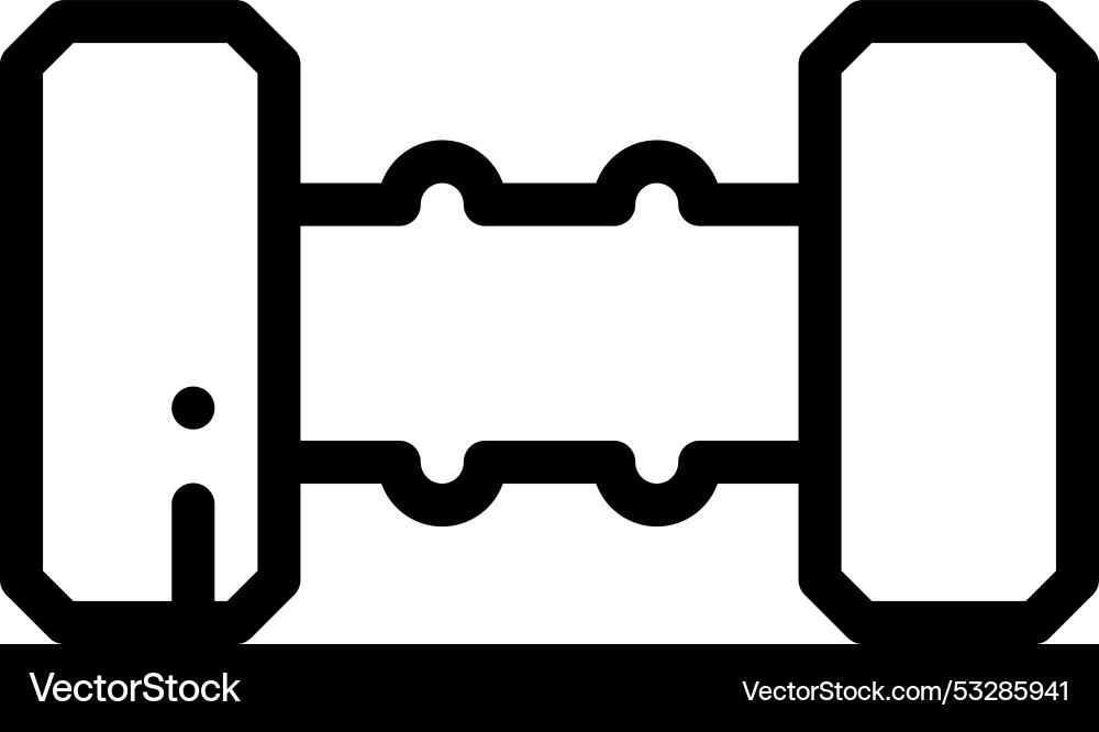 Dumbbell icon thin linear style design isolated Dumbbell icon thin linear style design isolated vector image