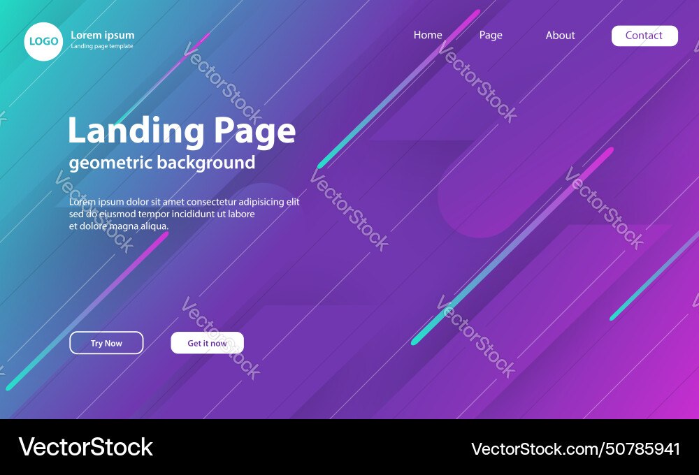 Geometric background with dynamic shapes vector image