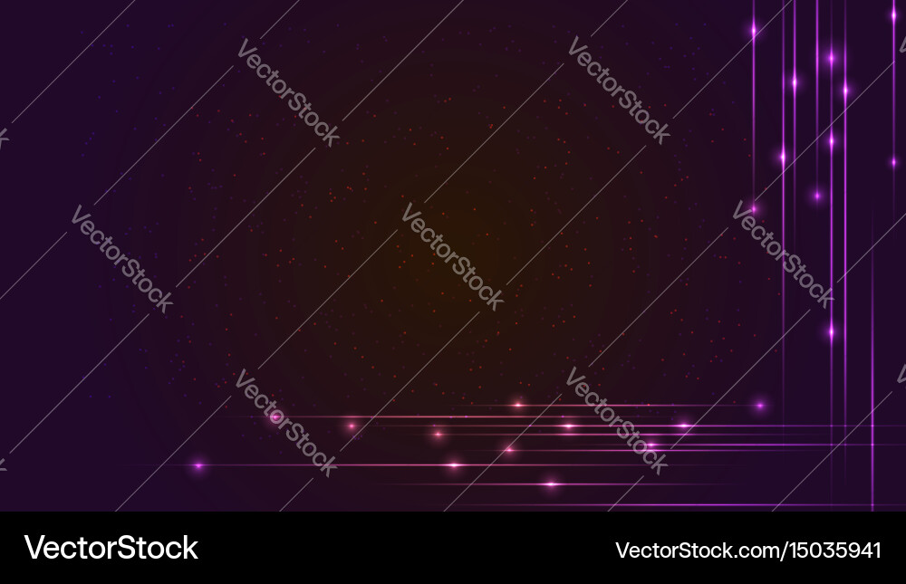 Hi-tech background with glowing string luminous vector image