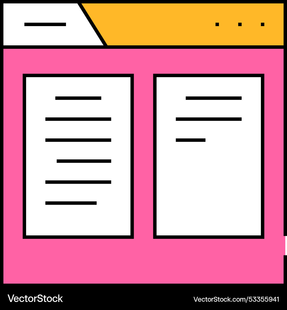 Paper folder icon color Paper folder icon color vector image