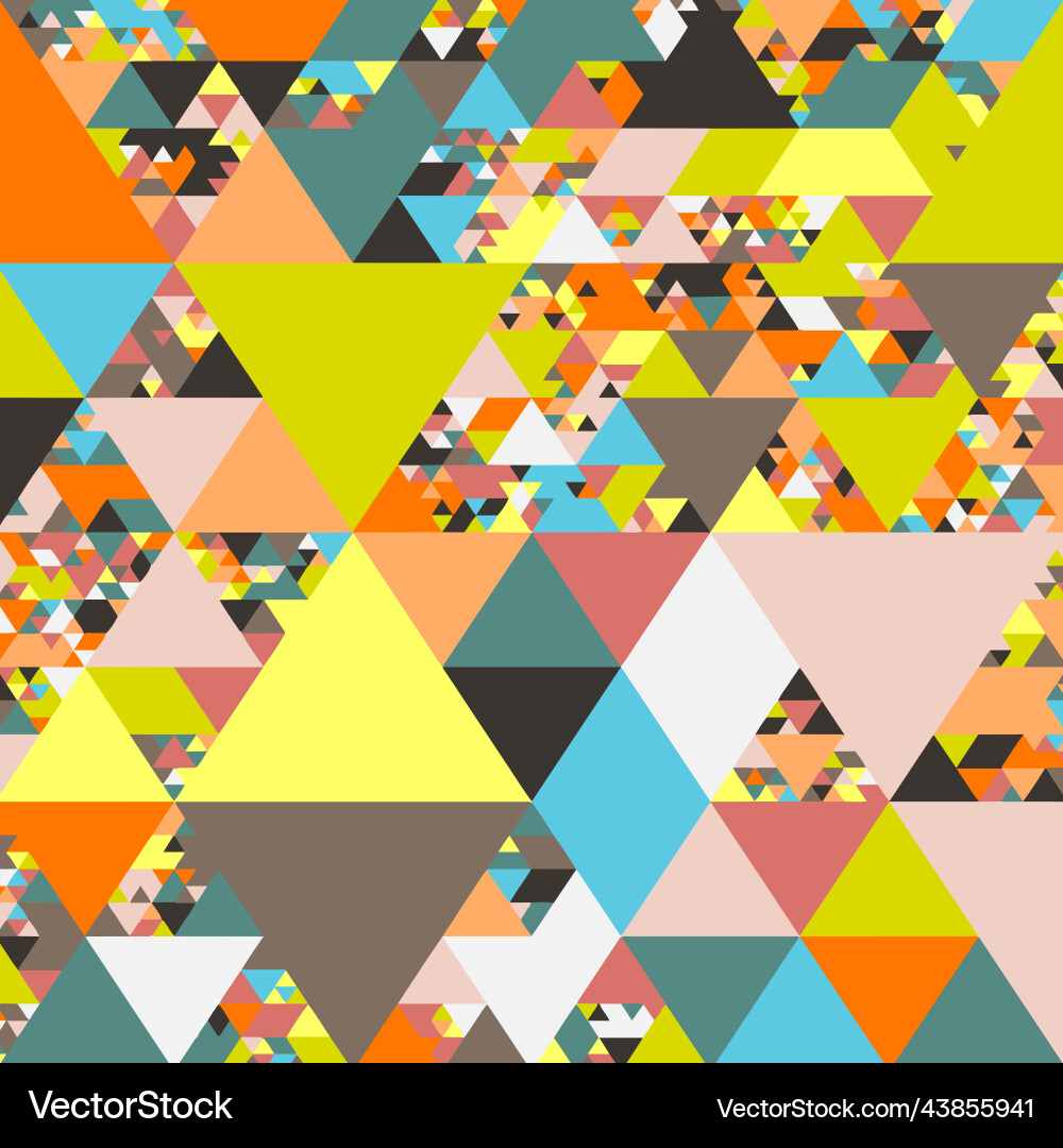 Retro geometric pattern design background vector image