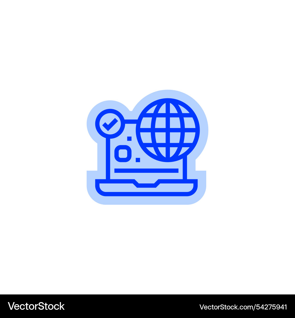 Web security line icon linear style sign Vector Image