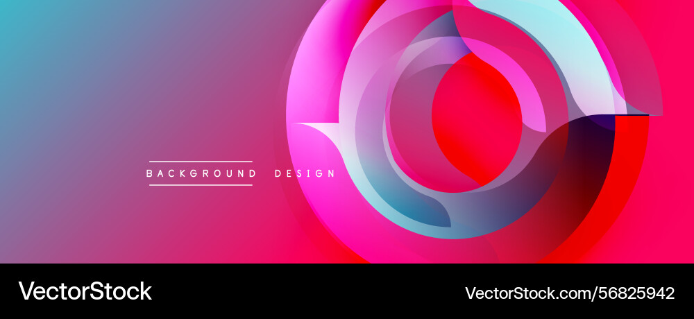 Abstract vibrant layers create dynamic circular Abstract vibrant layers create dynamic circular Vector Image