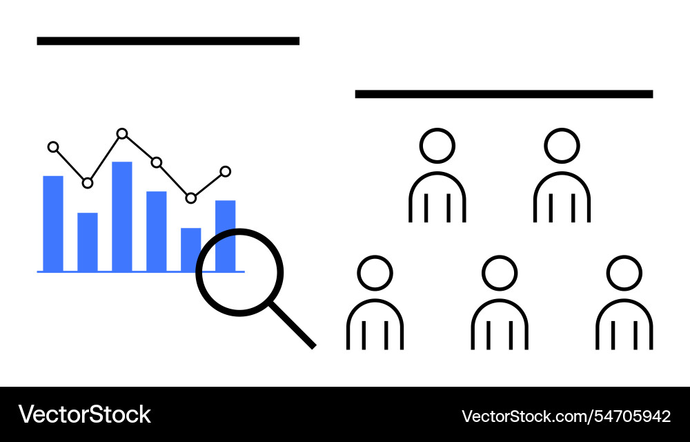 Data analysis and team management concepts Data analysis and team management concepts vector image