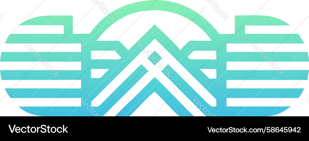 Dynamic Flow Lines Icon Vector Image