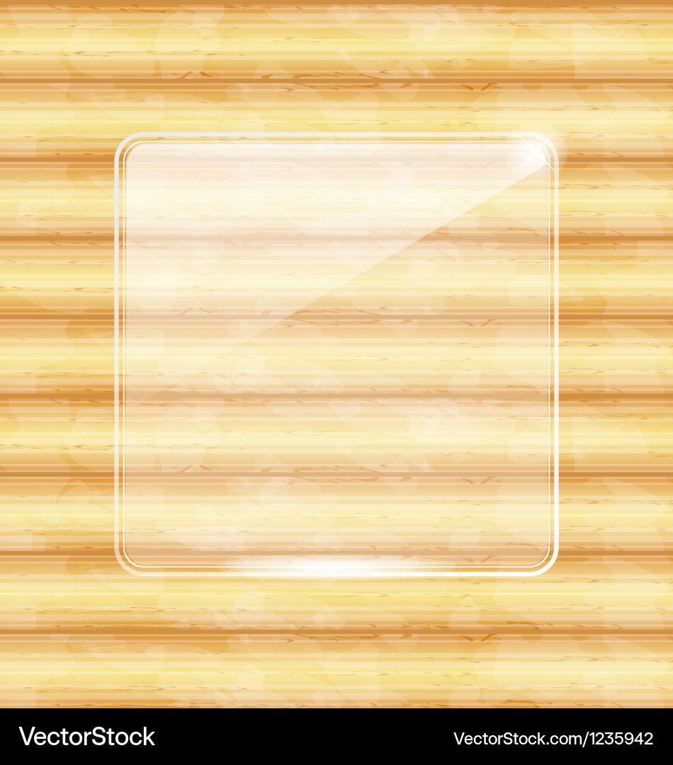Glass fragile framework wooden texture vector image