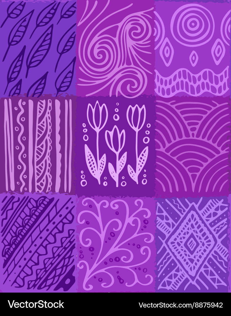 Patchwork Floral Seamless Pattern vector image