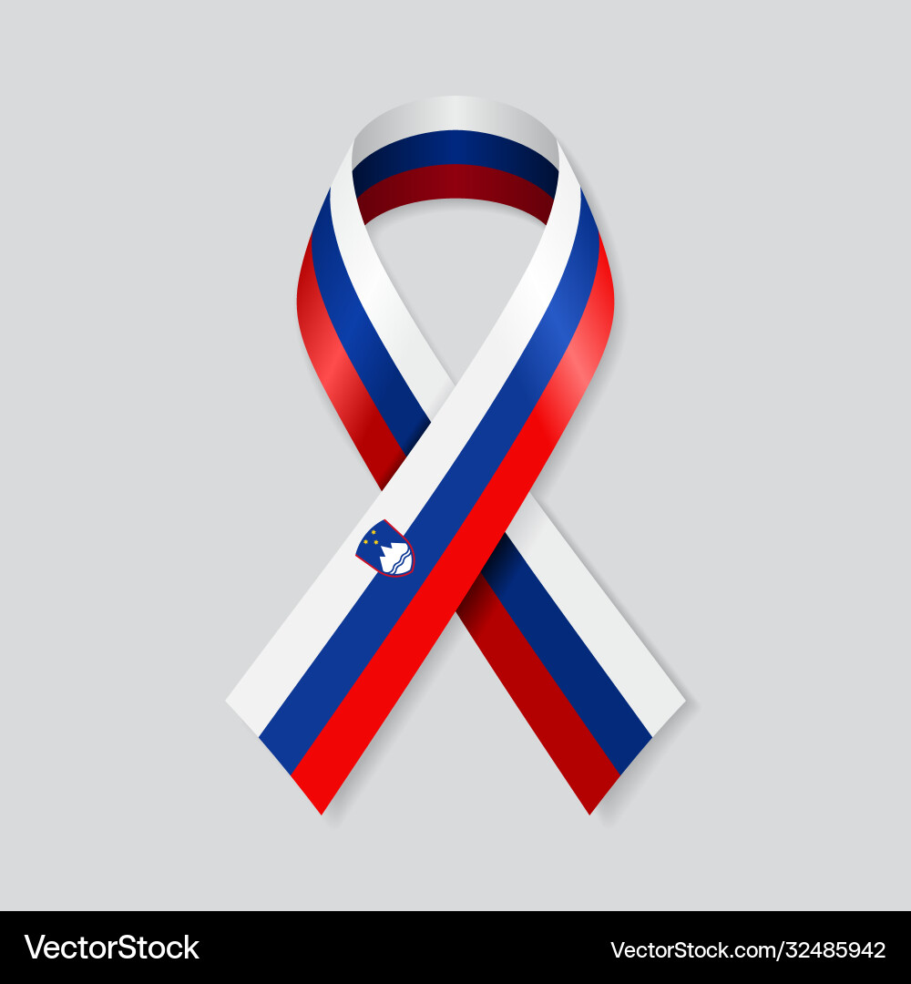 Slovenian Flag Stripes Vector Image