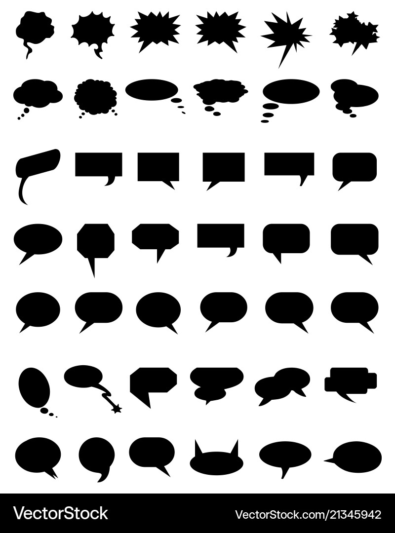 Speech Bubbles Set vector image