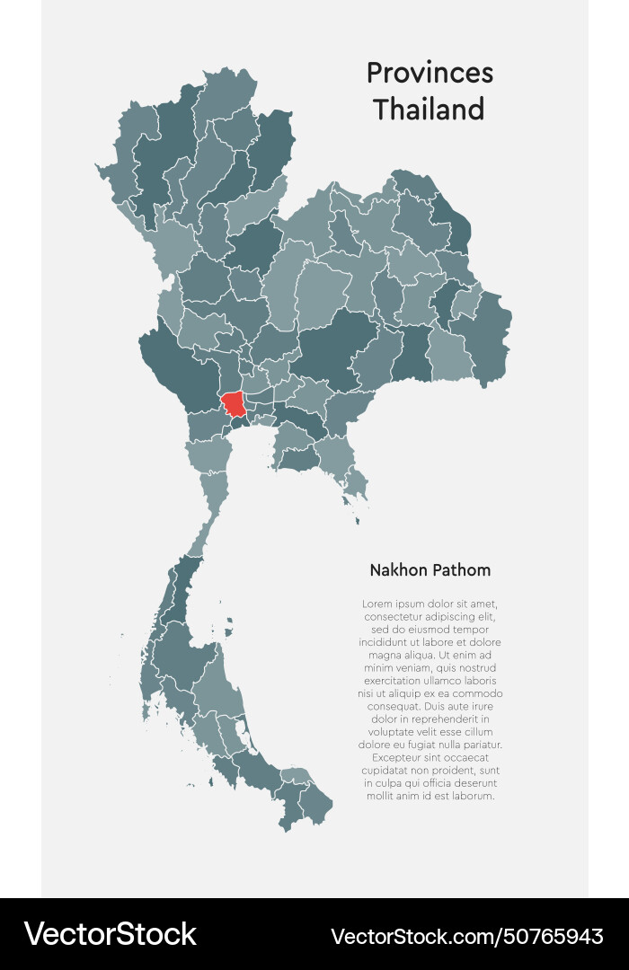 Asia country thailand province nakhon pathom Asia country thailand province nakhon pathom vector image