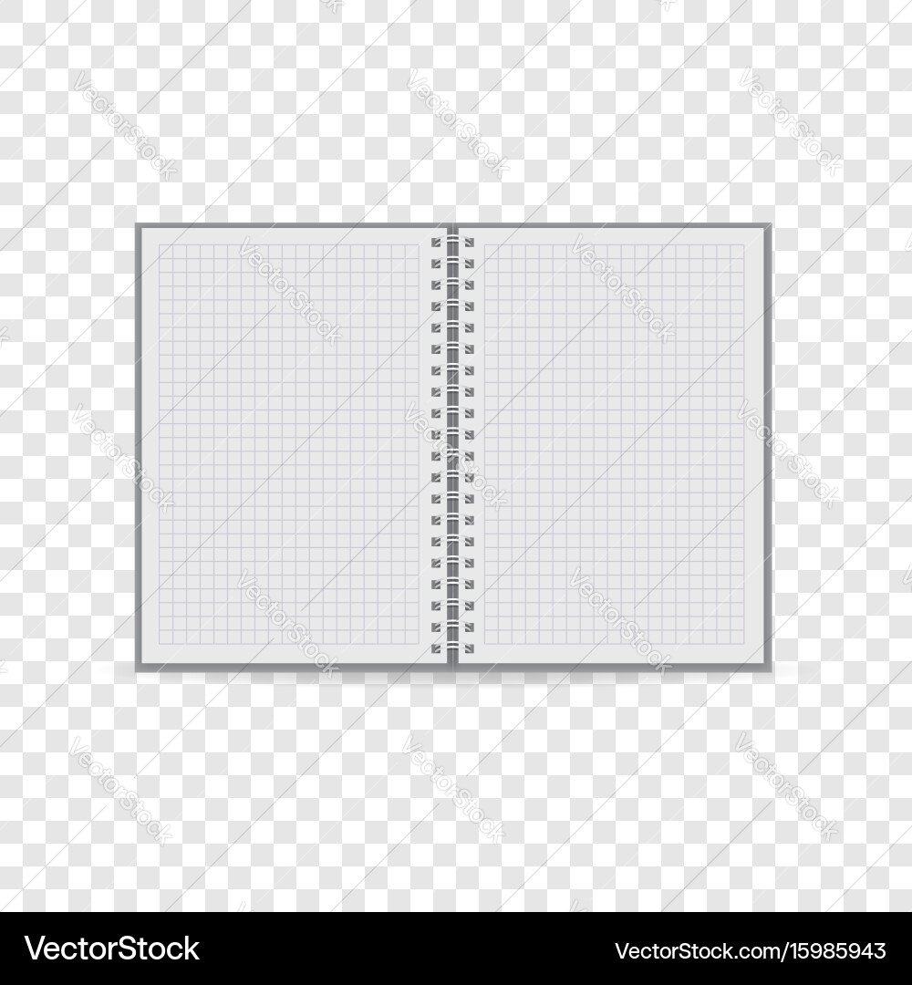 Clean notebook icon realistic style vector image