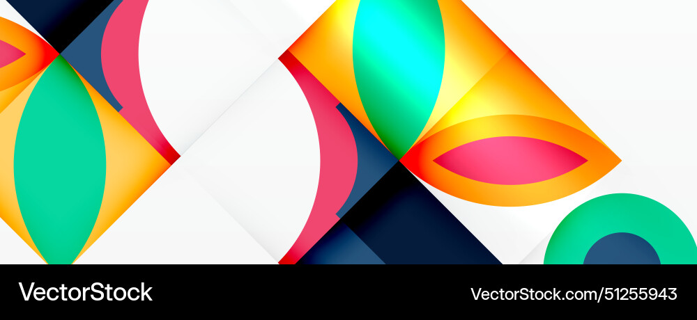 Colorful objects in a symmetrical pattern on white Colorful objects in a symmetrical pattern on white vector image