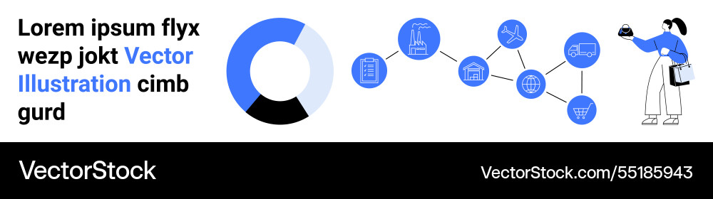 Datenanalyse-Workflow mit Diagrammnetz Datenanalyse-Workflow mit Diagrammnetz Vektorbild