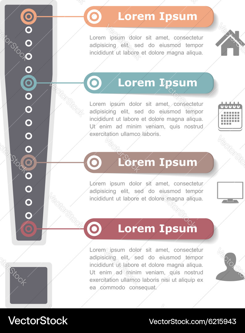 Design template with exclamation mark vector image