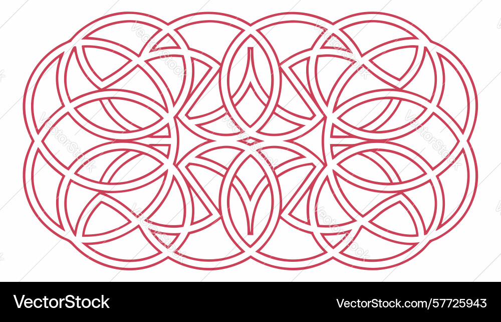 Dynamic seamless abstract interlocking circles vector image