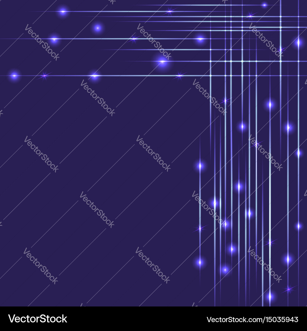 Hi-tech background with glowing string luminous Vector Image