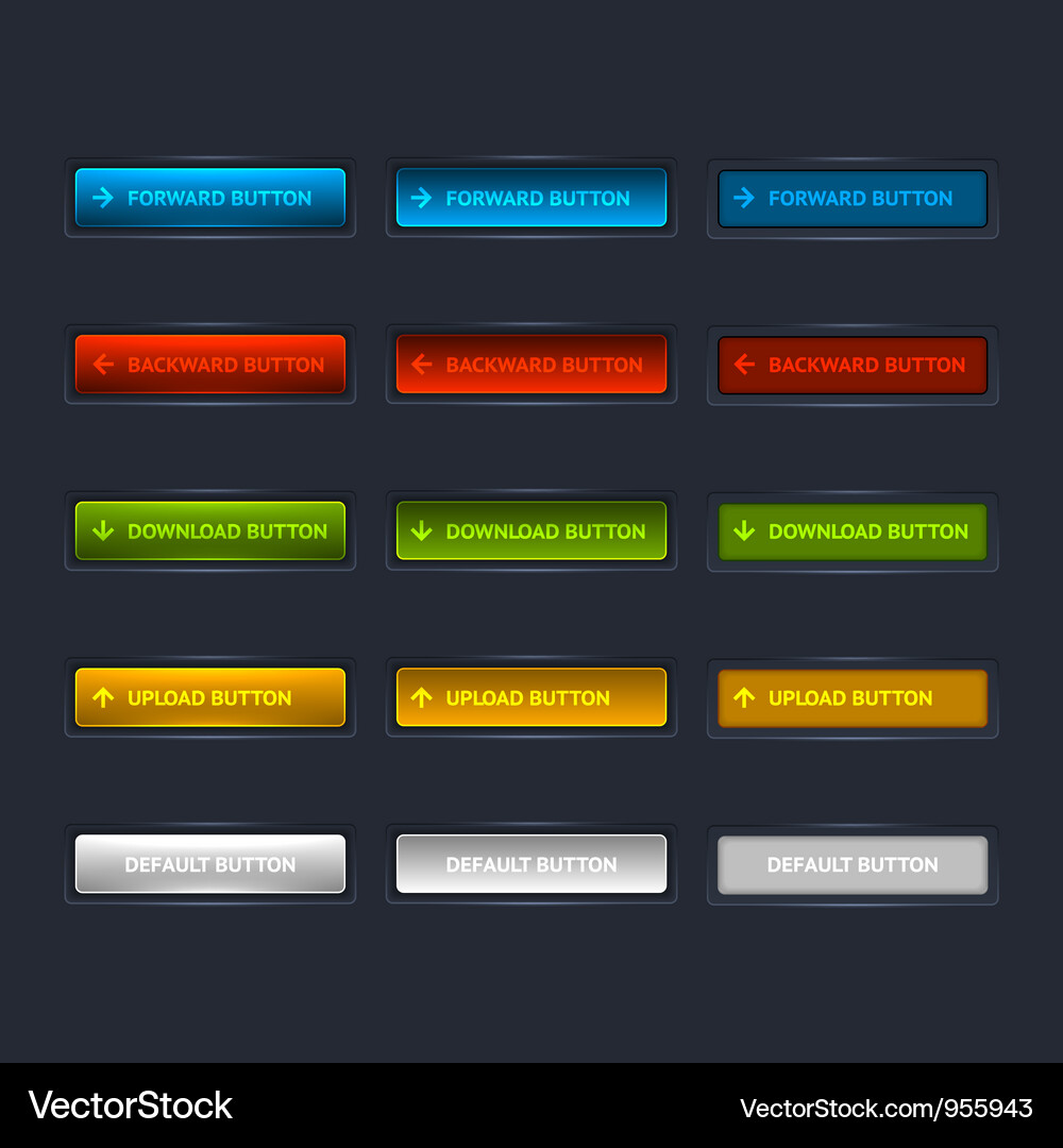 Modern Web Button Pack Vector Image