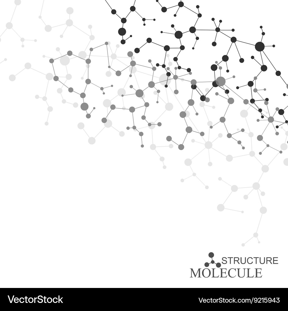 Molecule and communication with connected dots Vector Image