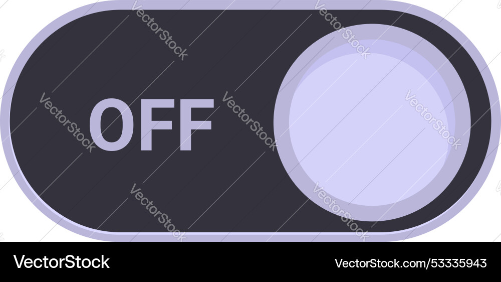 Off button showing power setting Off button showing power setting vector image