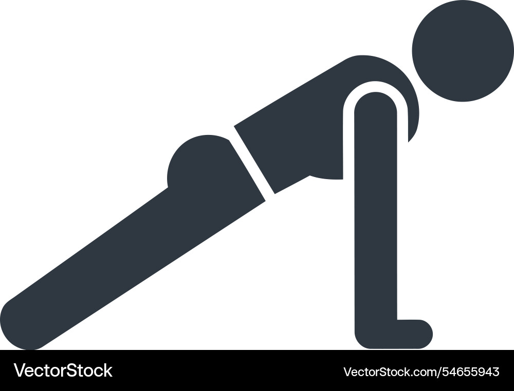 Push-up exercise form icon vector image