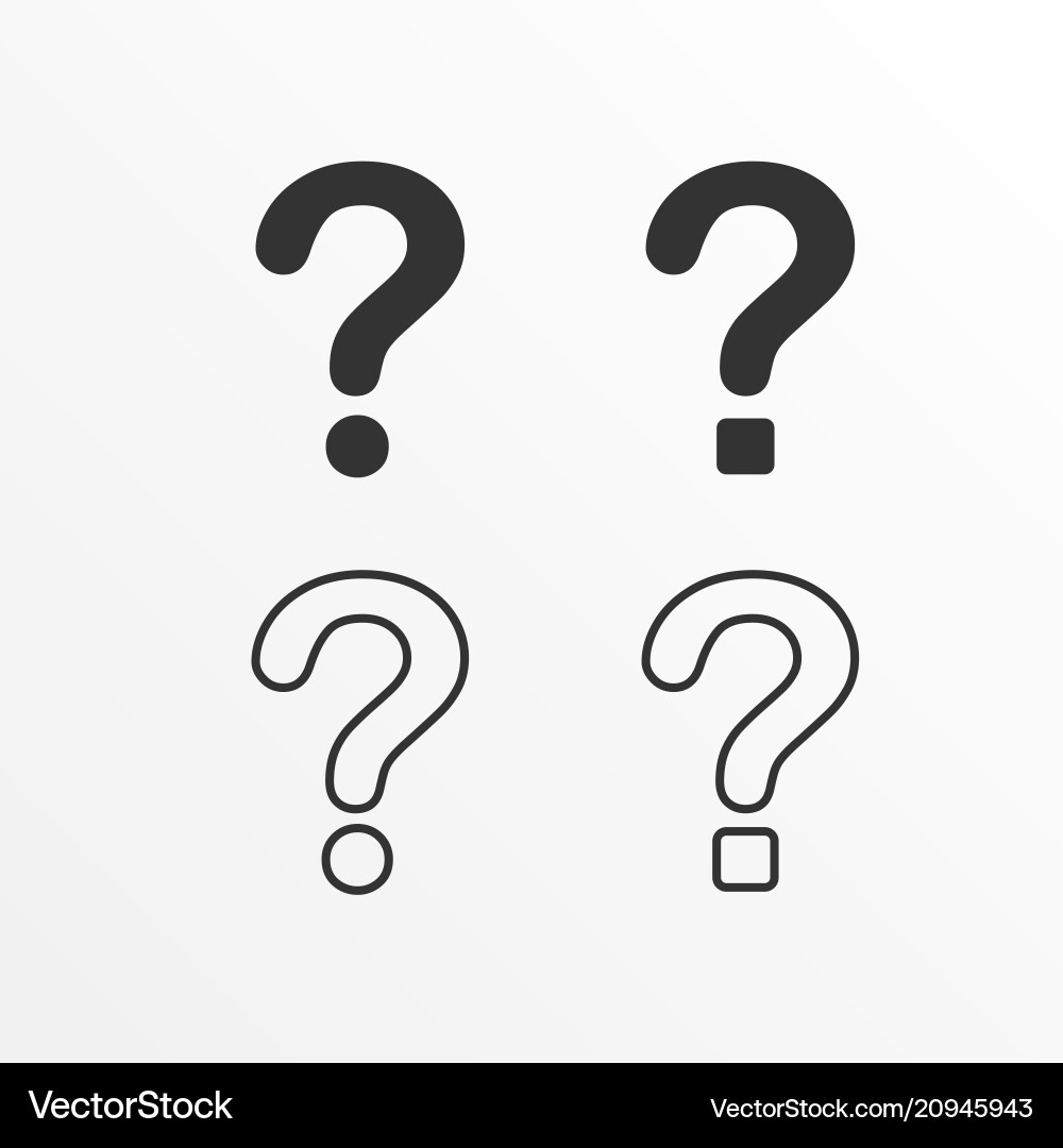 Question Mark Icon Set Vector Image