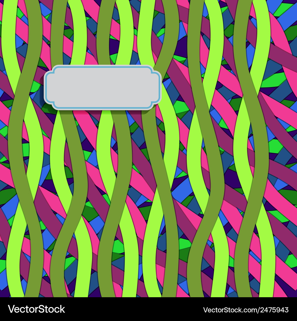 Stripe pattern with label for text vector image