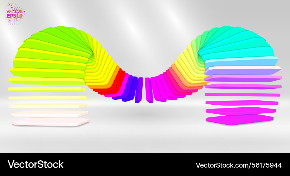 Bright 3d abstraction with an array of smoothly Bright 3d abstraction with an array of smoothly vector image