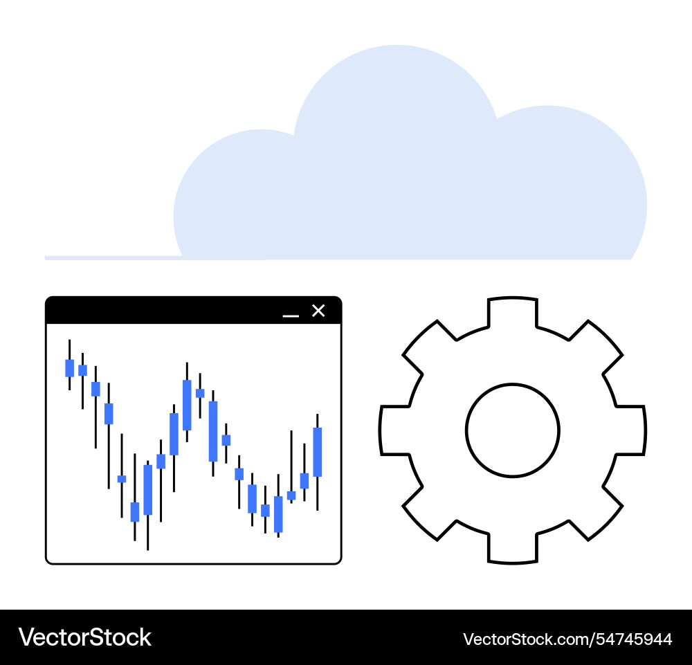 Data analysis tools with cloud computing Vector Image