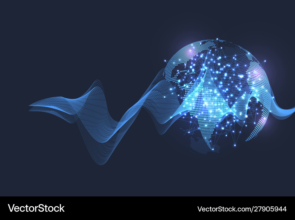 Global Network Data Connection vector image