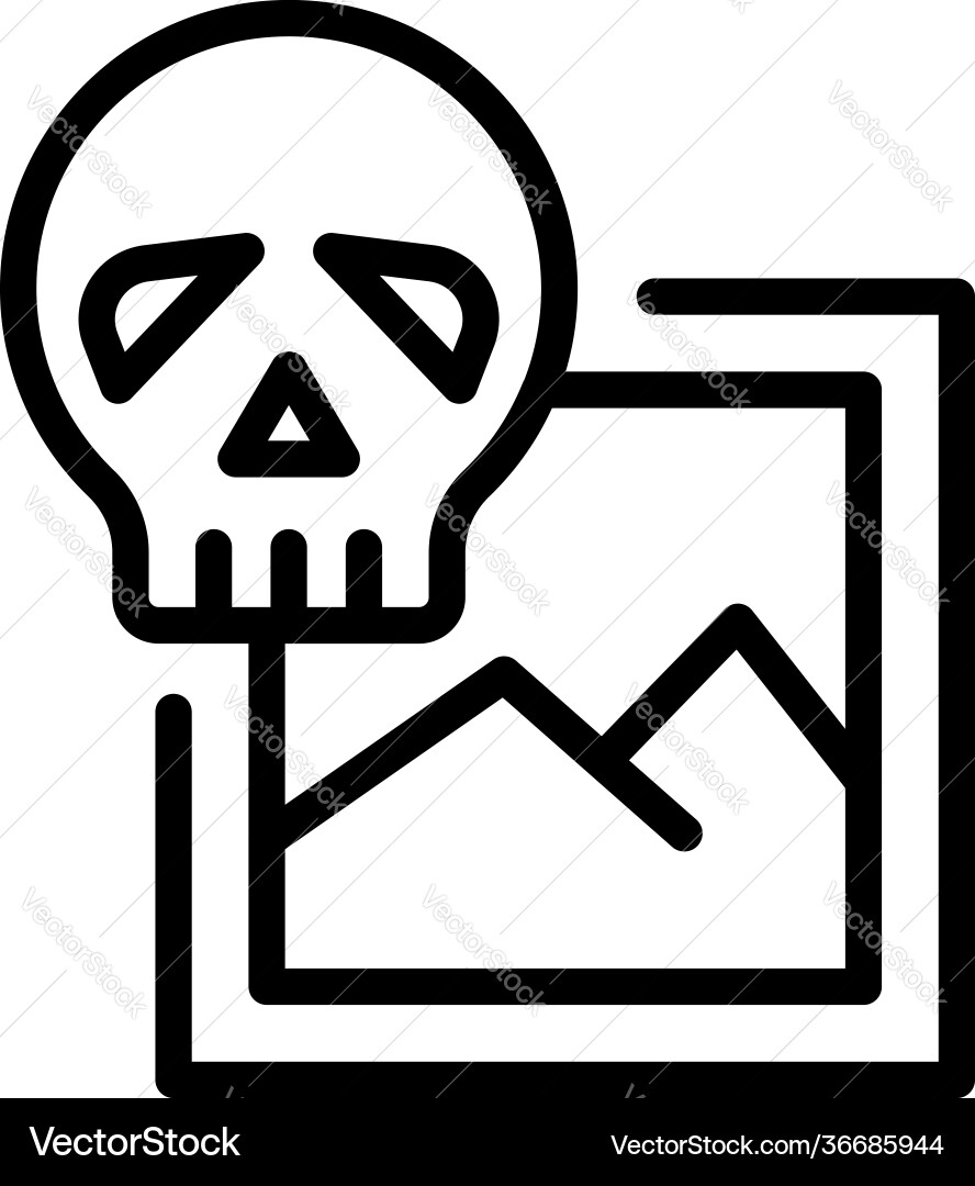 Hacking malware icon outline style Hacking malware icon outline style Vector Image