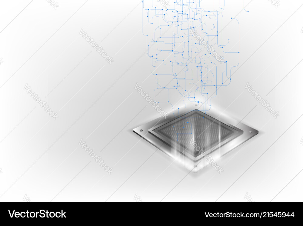Modern Computer Processor Technology vector image