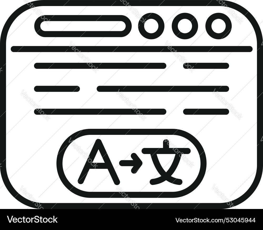 Online language translator website translating Online language translator website translating vector image
