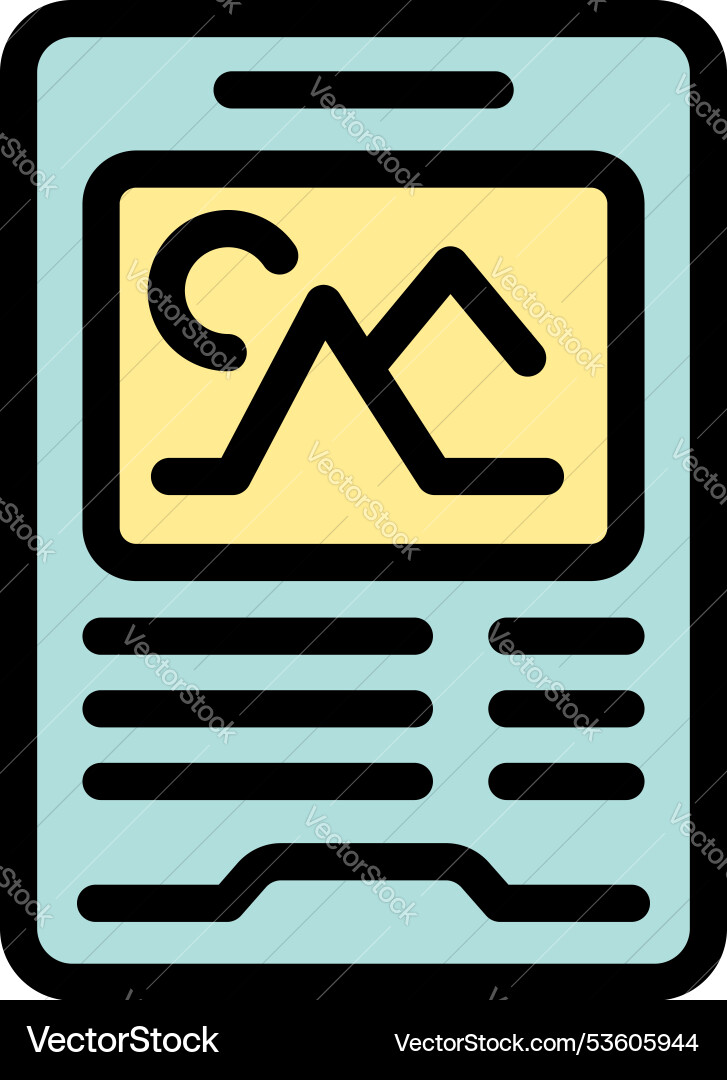 Smartphone showing a photo editing app interface Vector Image