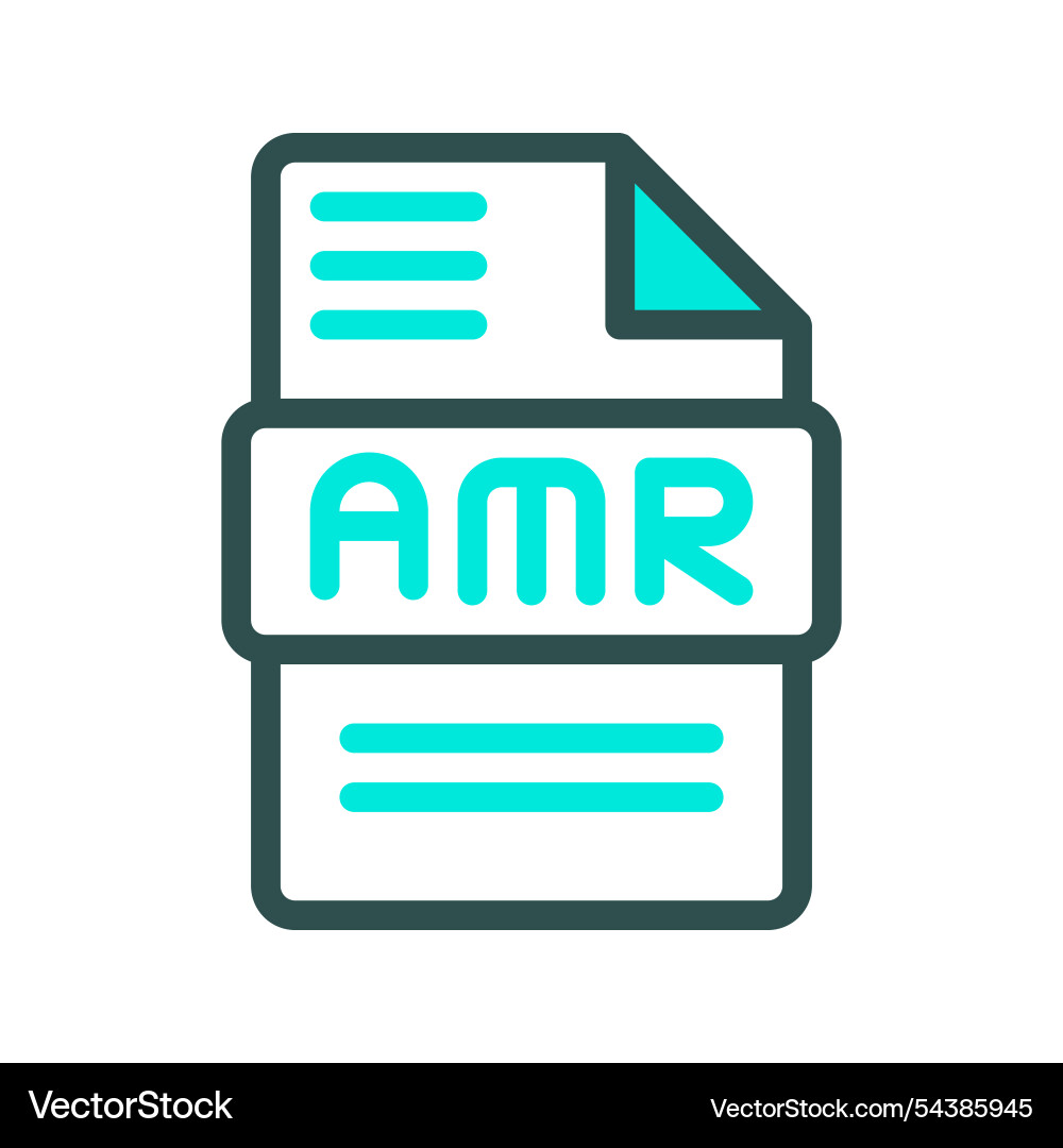 Amr is an audio file symbol with a cheerful Amr is an audio file symbol with a cheerful vector image