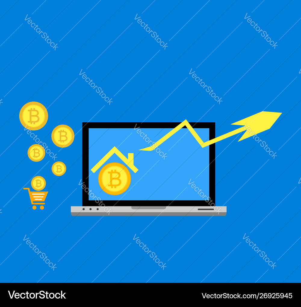 Blockchain scheme mining crypto currency server Blockchain scheme mining crypto currency server vector image