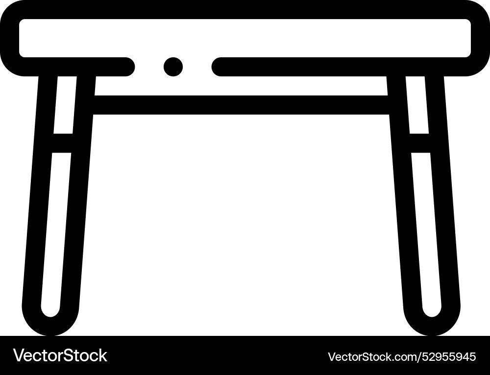 Dinning table icon thin linear style design Vector Image