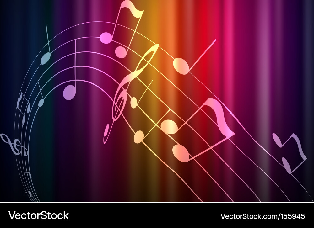 Musical Notes Background Vector Image