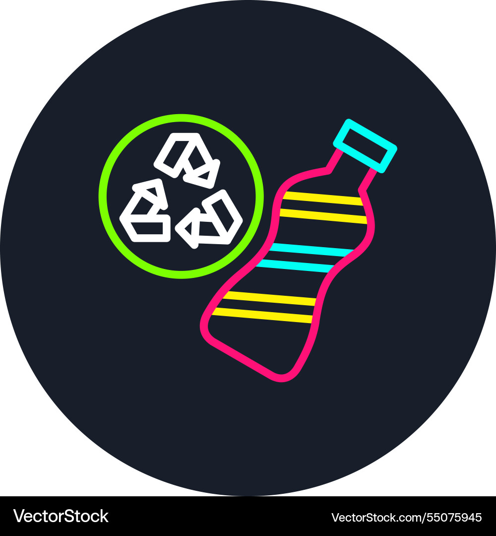 Reusable bottle line multi color icon Vector Image