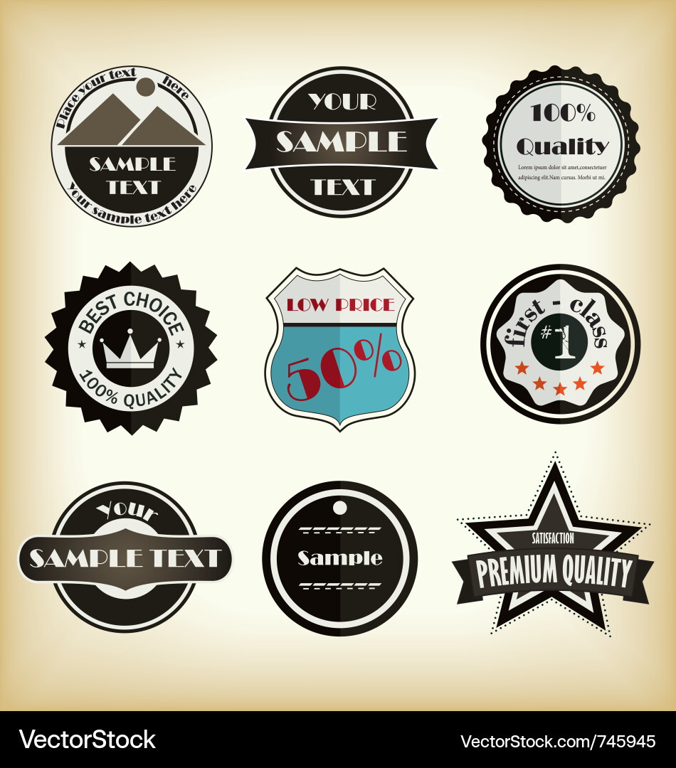 Vintage Label Set vector image