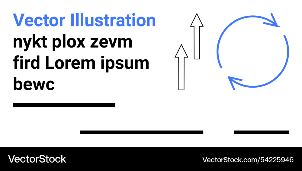 Arrow progression and circular loop with dummy Arrow progression and circular loop with dummy vector image