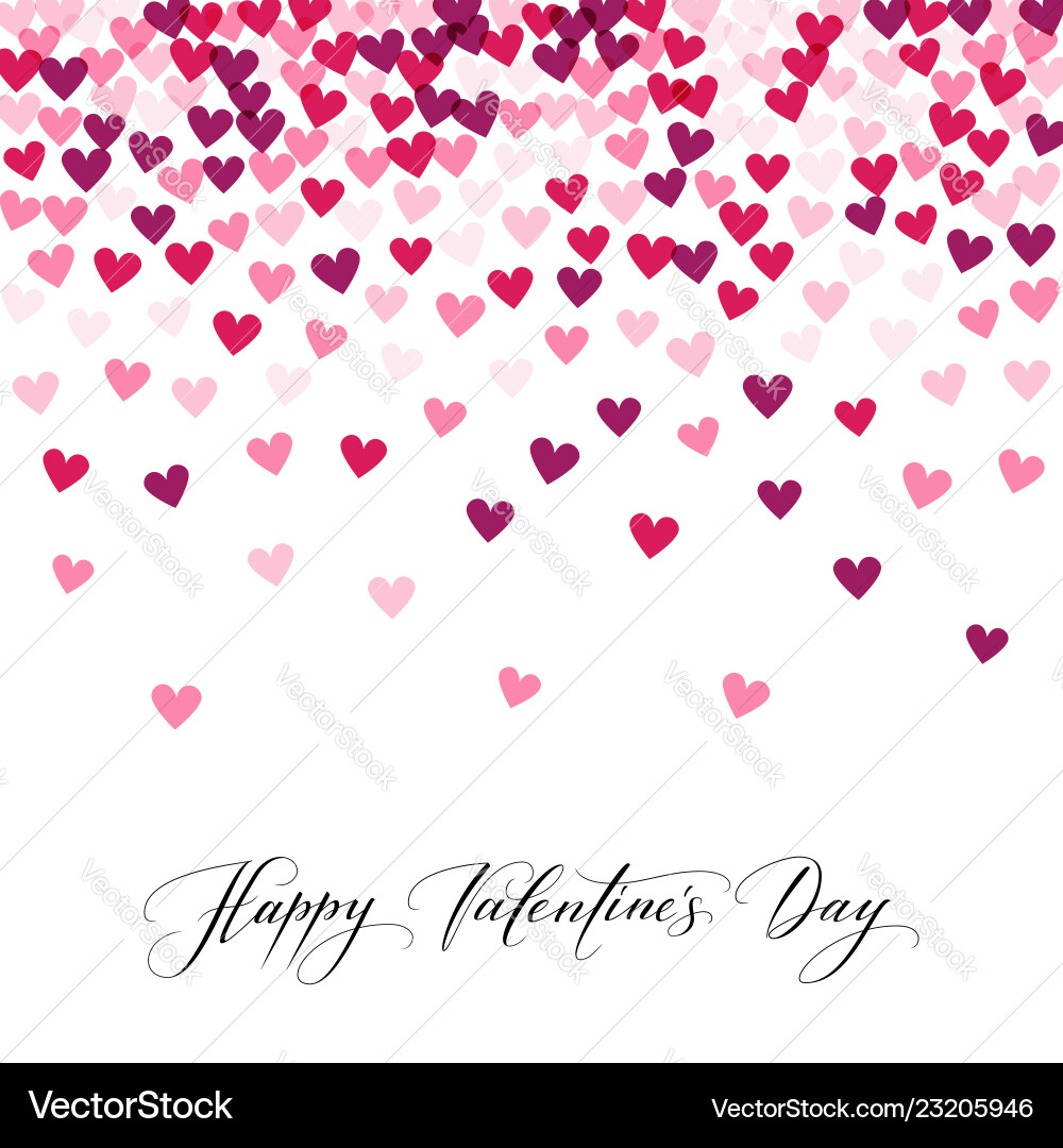 Background with hearts and happy valentine s day Background with hearts and happy valentine s day vector image