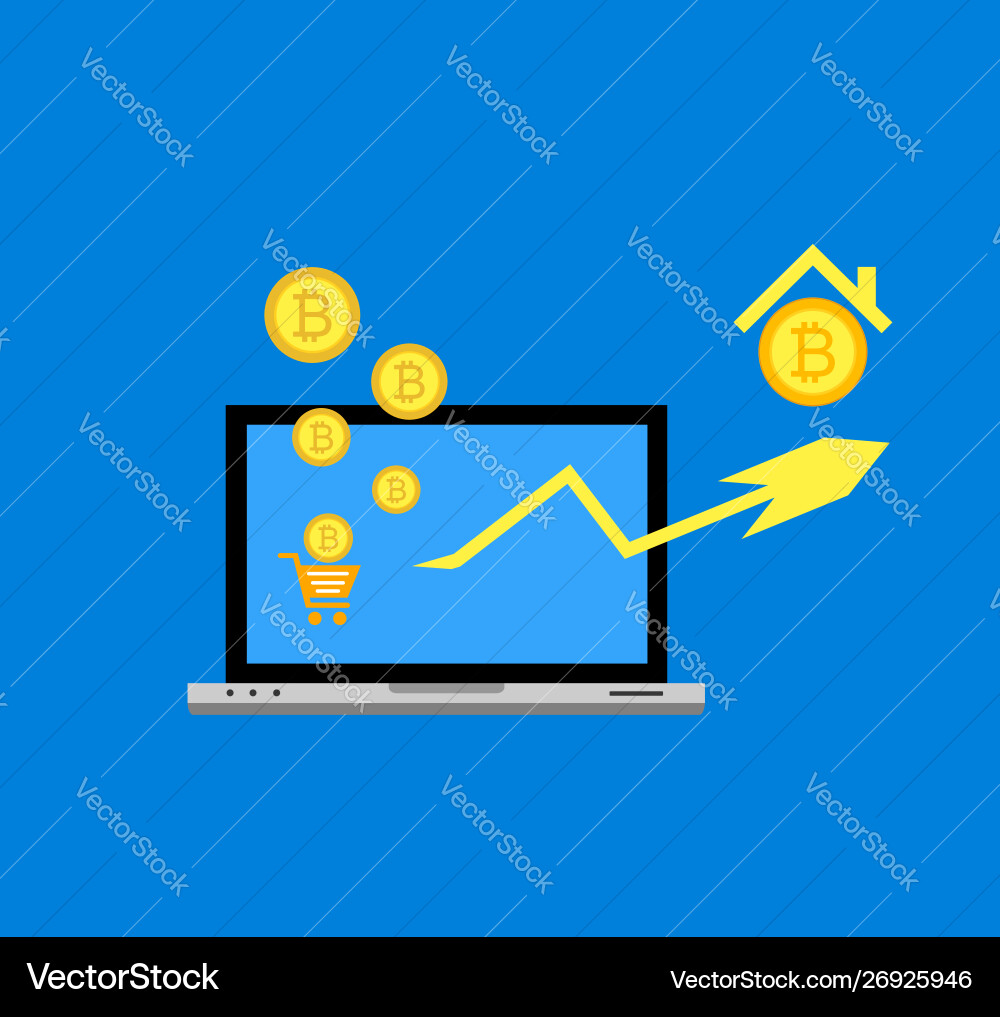 Blockchain scheme mining crypto currency server Blockchain scheme mining crypto currency server vector image