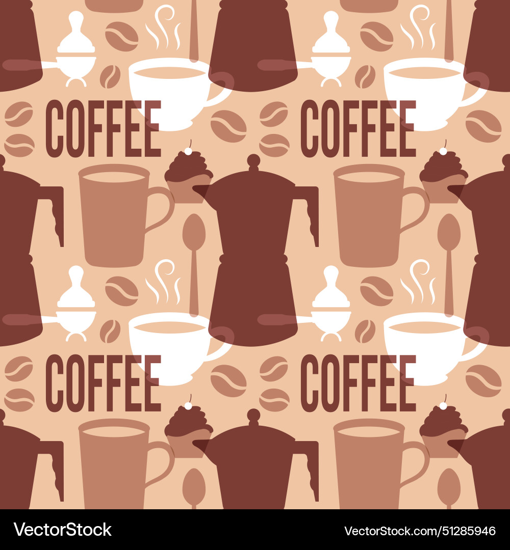Coffee time seamless pattern design with cacao Coffee time seamless pattern design with cacao vector image